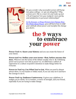 Power tools - Gloria Feldt