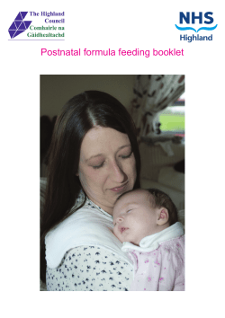 Postnatal formula feeding booklet