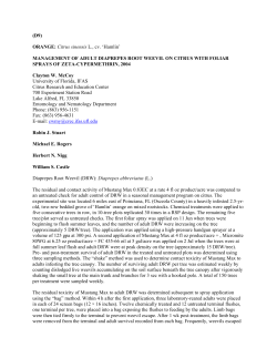 MANAGEMENT OF ADULT DIAPREPES ROOT WEEVIL ON