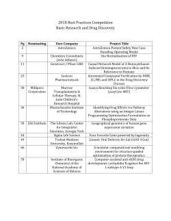 2010 Best Practices Competition Basic Research and Drug Discovery