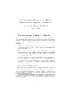 An Ordering for Groups of Pure Braids and Fibre-type