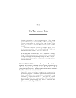 The Way Literacy Tests