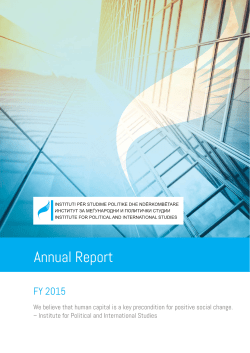 Annual Report - Institute for Political and International Studies