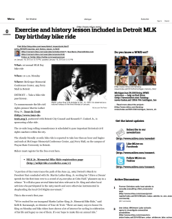 Exercise and history lesson included in MLK Day