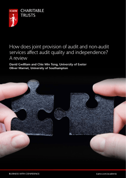 How does joint provision of audit and non-audit