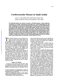 Cerebrovascular Disease in Saudi Arabia