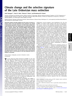 36 Climate change and the selective signature of
