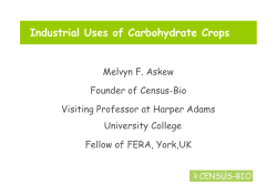 Industrial Uses of Carbohydrate Crops