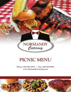 picnic menu - Normandy Catering