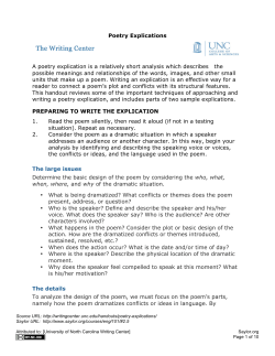 Poetry Explications A poetry explication is a relatively short analysis
