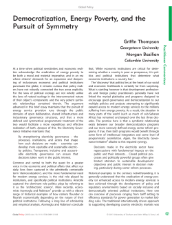 Democratization, Energy Poverty, and the Pursuit of Symmetry