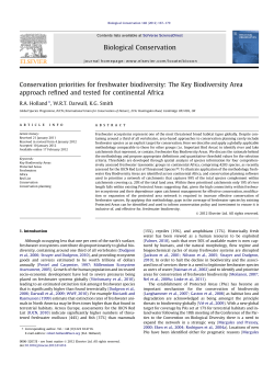 Conservation priorities for freshwater biodiversity: The Key
