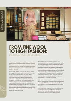 FROM FINE wOOL TO HIGH FASHION