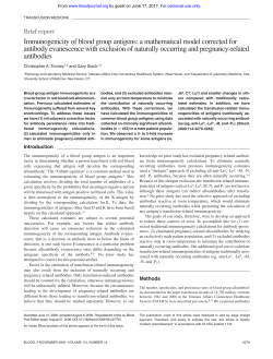 Immunogenicity of blood group antigens: a