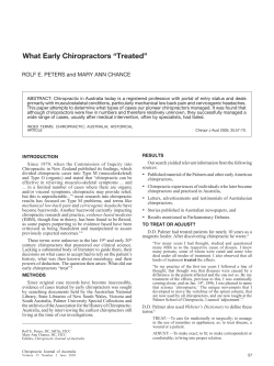 Early Chiropractors - Philosophy of Chiropractic