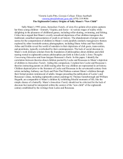 The Eighteenth-Century Origins of Sally Mann`s