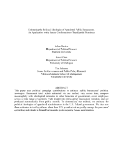 Estimating the Political Ideologies of Appointed Public Bureaucrats