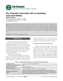 The Chemistry Associated with an Exploding Lead