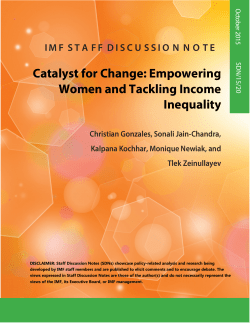 Empowering Women and Tackling Income Inequality