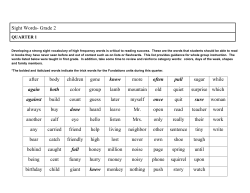 Sight Words- Grade 2 after body children gone know more often pull