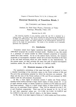 Electrical Resistivity of Transition Metals. I