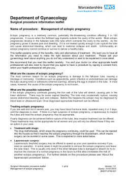 Management of ectopic pregnancy WAHT-GYN-021