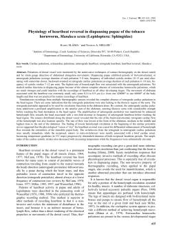 Physiology of heartbeat reversal in diapausing pupae of the tobacco