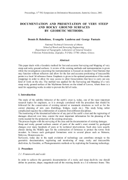 documentation and presentation of very steep and rocky ground