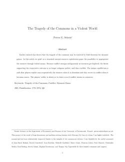 The Tragedy of the Commons in a Violent World