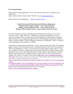 Career Vita - Texas Tech University Departments