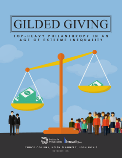 Gilded Giving: Top-Heavy Philanthropy in an Age of Extreme