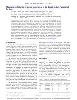 Magnetic and atomic structure parameters of Sc-doped