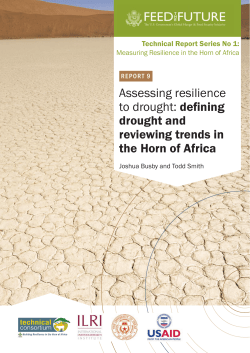Assessing resilience to drought