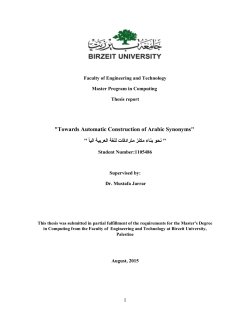 Towards Building an Arabic Thesaurus Automatically