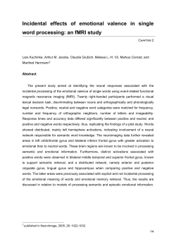 Incidental effects of emotional valence in single word processing: an