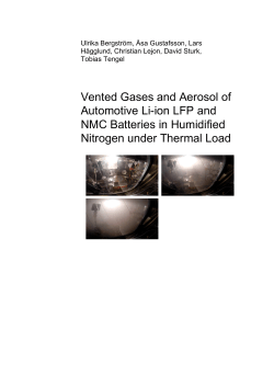 Vented Gases and Aerosol of Automotive Li-ion LFP and NMC