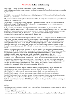 ANSWERS: Relate bp to bonding - Chemical Minds