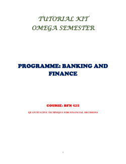 bfn425 tutorial kit - Covenant University