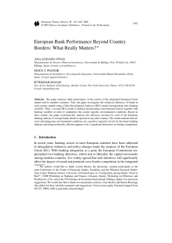 European Bank Performance Beyond Country Borders: What Really