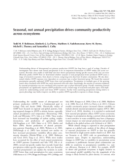 Seasonal, not annual precipitation drives
