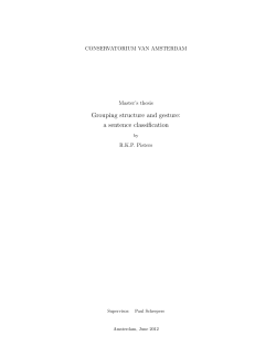 Grouping structure and gesture: a sentence classification
