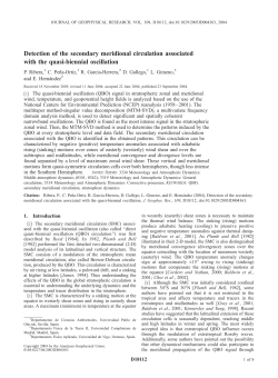 Detection of the secondary meridional circulation associated with