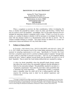 identifying av ailable defenses