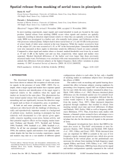 Spatial release from masking of aerial tones in pinnipeds