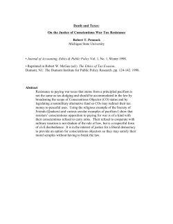 Death and Taxes: On the Justice of Conscientious War Tax