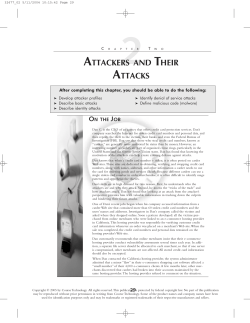 ATTACKERS AND THEIR ATTACKS