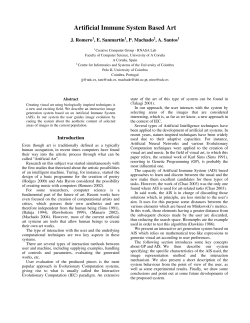 Artificial Immune System Based Art