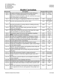 Health Curriculum - Waterford Graded School District