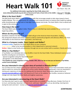 Heart Walk 101 What is the Heart Walk?