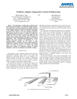 Predictive-Adaptive Temperature Control of Molten Glass